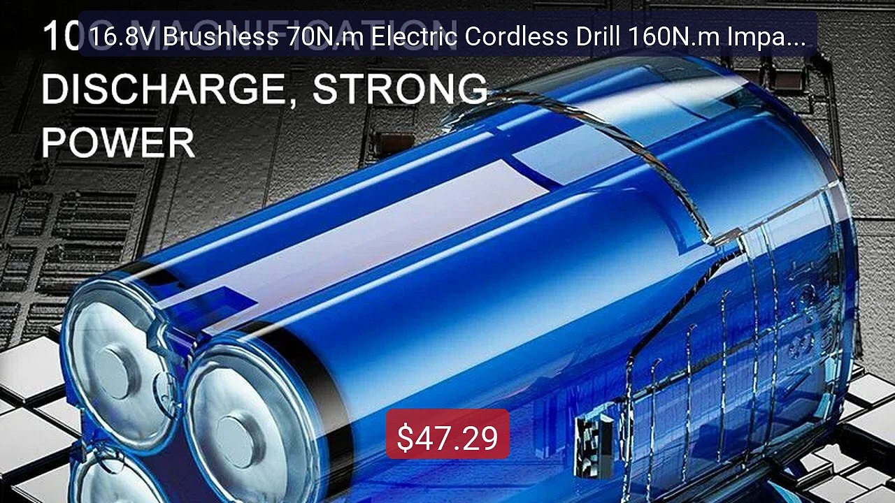16.8V Brushless 70N.m Electric Cordless Drill 160N.m Impact Dr... -- Hot Deal 2026 | Limited Offer!