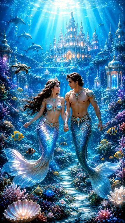 Mermaid couples are enjoying their time.