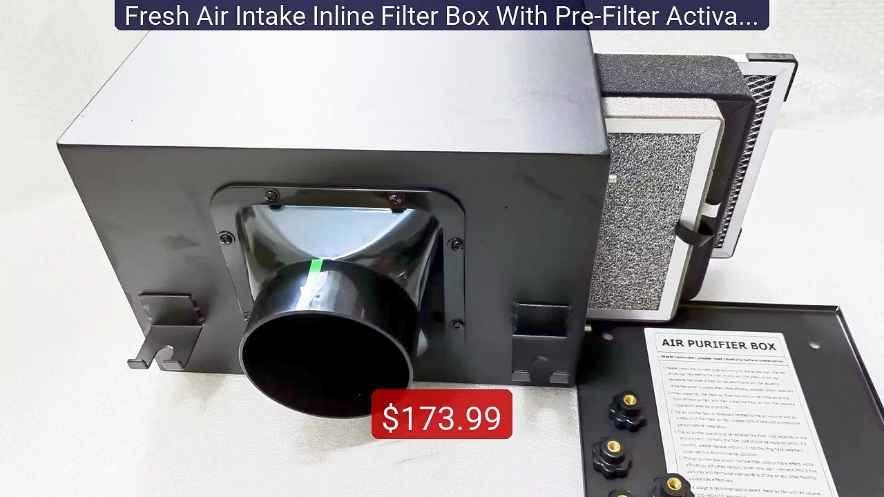 Fresh Air Intake Inline Filter Box With Pre-Filter Activate... -- Top Pick 2026 | Unbeatable Price!