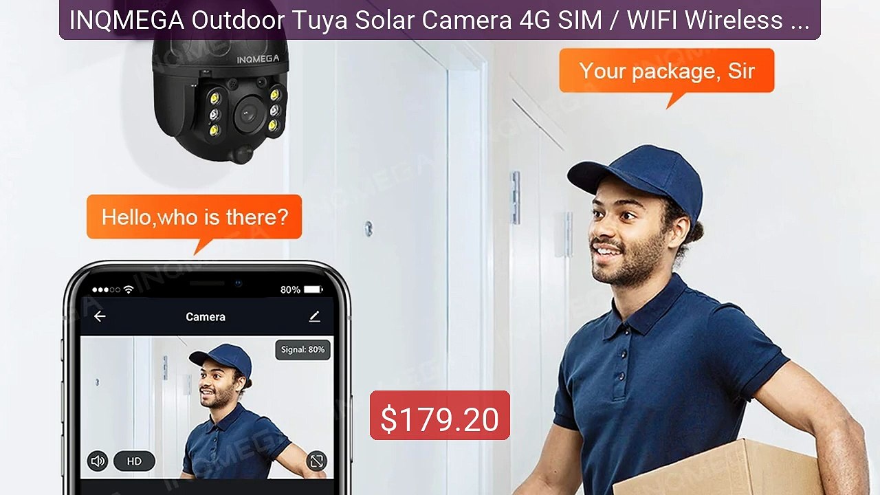 INQMEGA Outdoor Tuya Solar Camera 4G SIM / WIFI Wireless Secur... -- Hot Deal 2026 | Limited Offer!