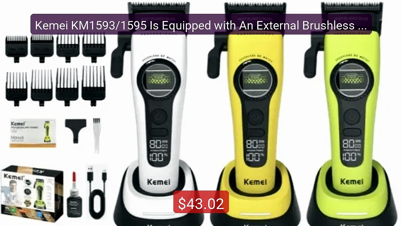 Kemei KM1593/1595 Is Equipped with An External Brushless Hair... -- Amazing Value 2026 | Must Have!