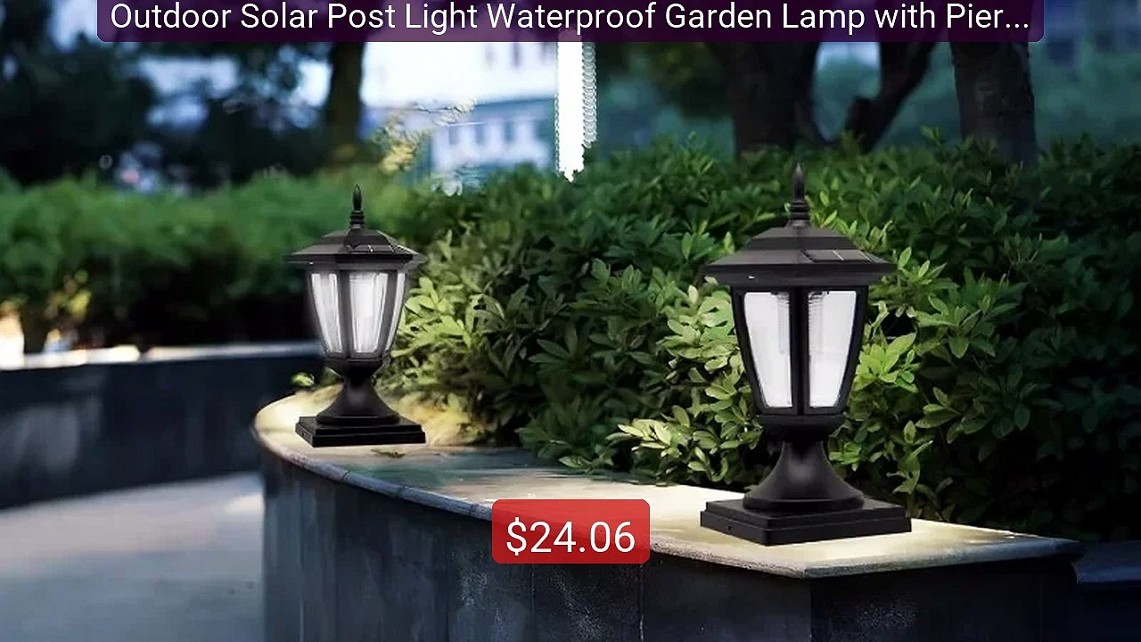 Outdoor Solar Post Light Waterproof Garden Lamp with Pier Moun... -- Hot Deal 2026 | Limited Offer!