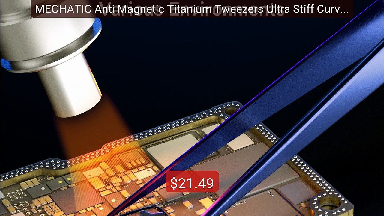 MECHATIC Anti Magnetic Titanium Tweezers Ultra Stiff Curved Tip Ant... -- Top Rated 2026 | Buy Now!