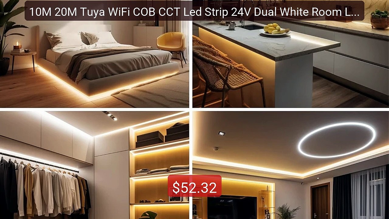 10M 20M Tuya WiFi COB CCT Led Strip 24V Dual White Room Light 2700... -- Best Deal 2026 | Shop Now!