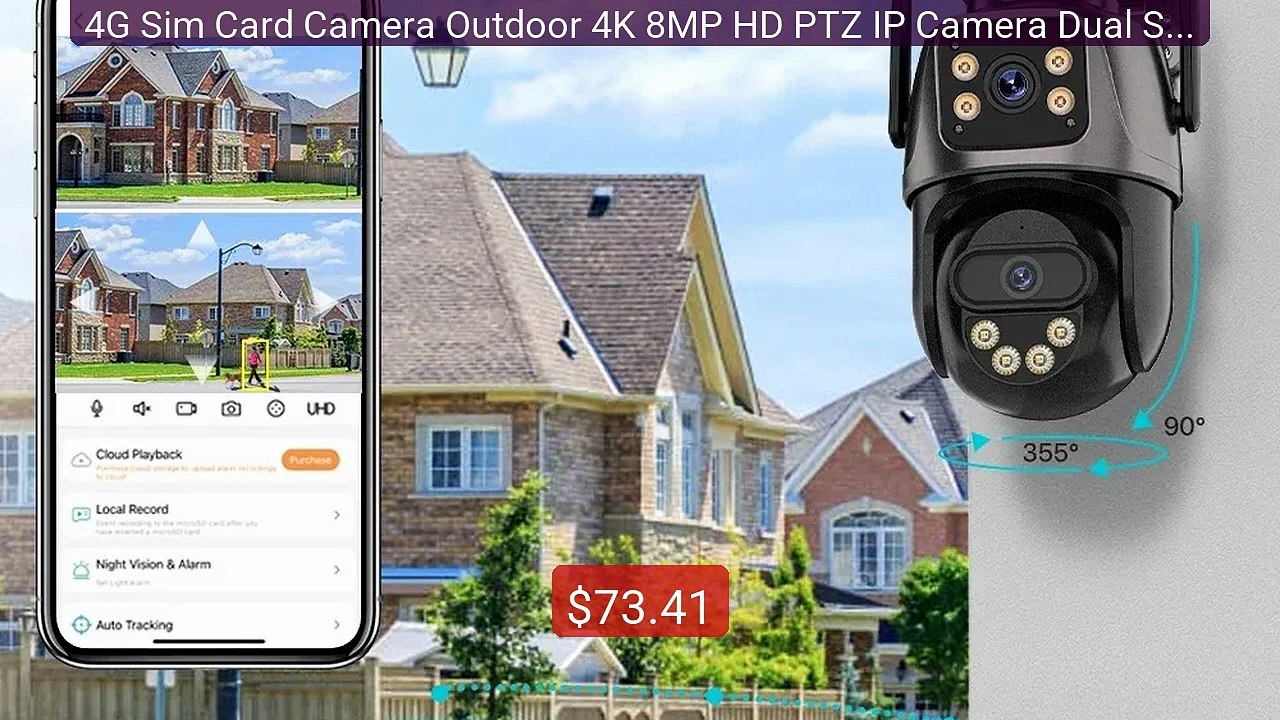 4G Sim Card Camera Outdoor 4K 8MP HD PTZ IP Camera Dual Screen Wif... -- Best Deal 2026 | Shop Now!