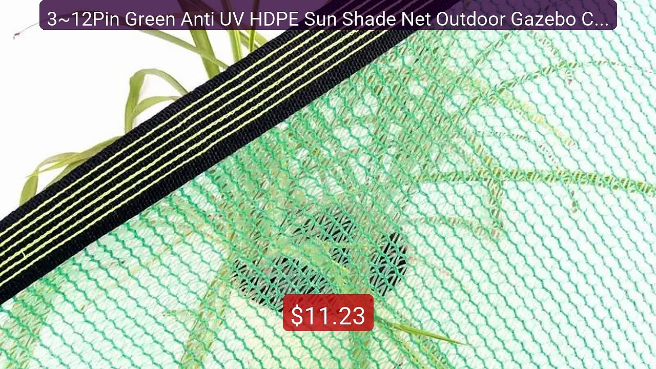 3~12Pin Green Anti UV HDPE Sun Shade Net Outdoor Gazebo Canopy Shad... -- Top Rated 2026 | Buy Now!