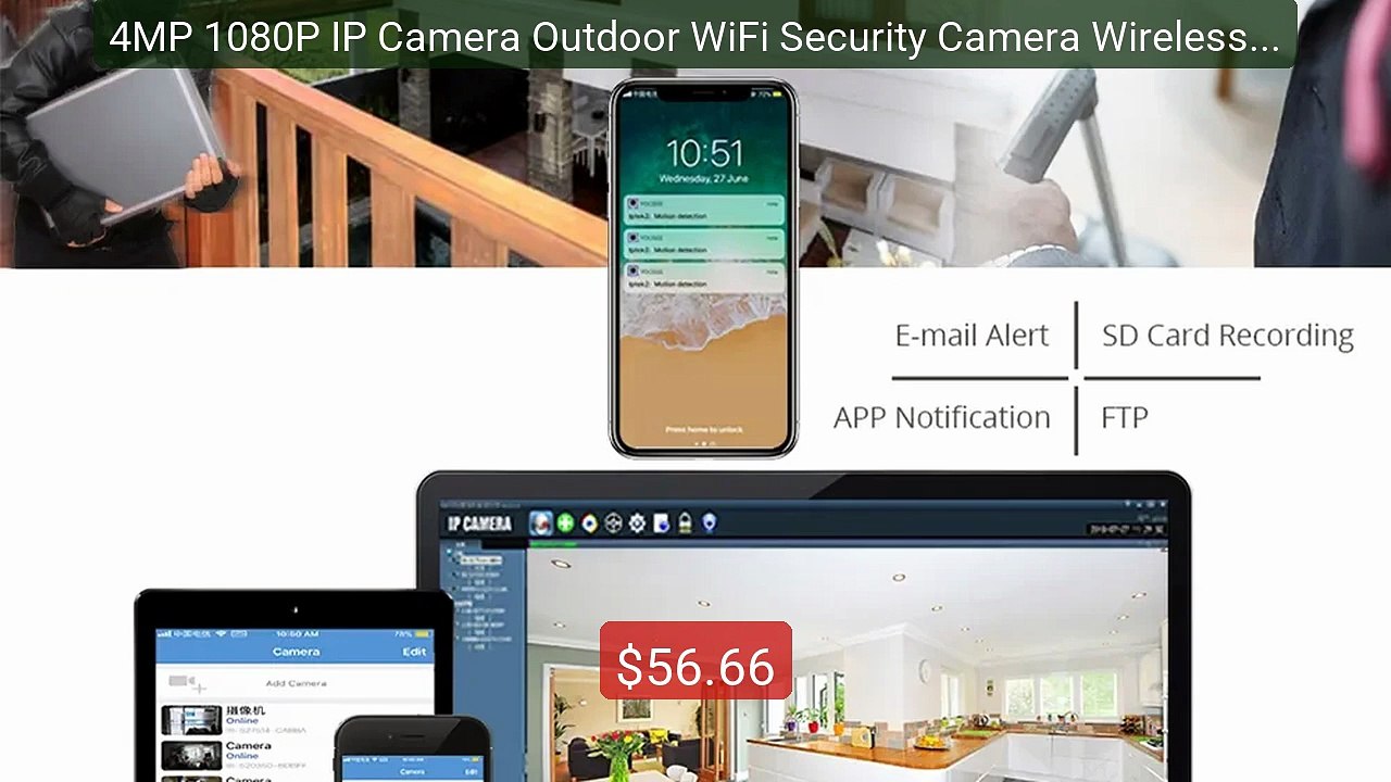 4MP 1080P IP Camera Outdoor WiFi Security Camera Wireless Vid... -- Amazing Value 2026 | Must Have!