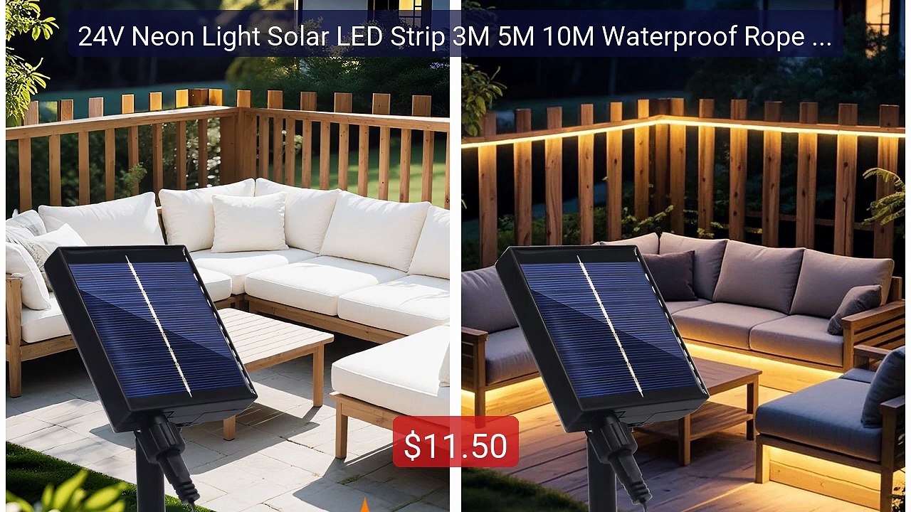 24V Neon Light Solar LED Strip 3M 5M 10M Waterproof Rope Silic... -- Hot Deal 2026 | Limited Offer!