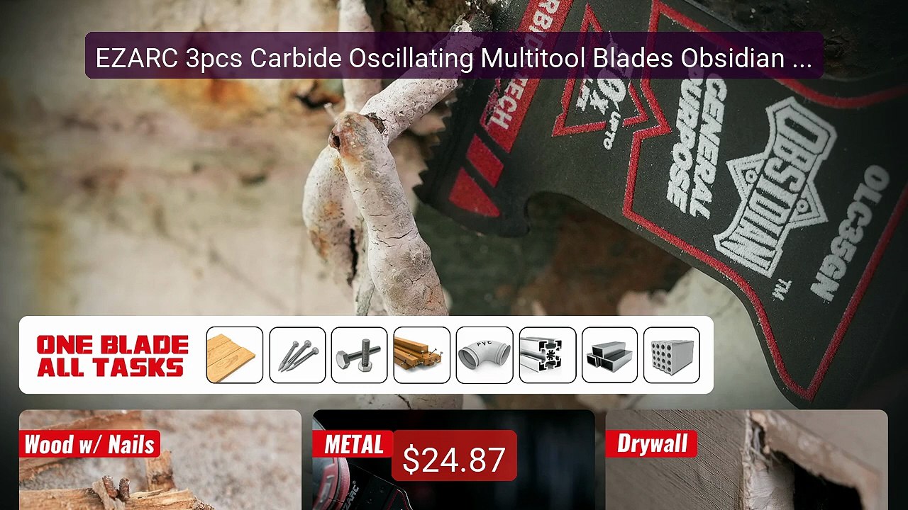 EZARC 3pcs Carbide Oscillating Multitool Blades Obsidian Univ... -- Amazing Value 2026 | Must Have!