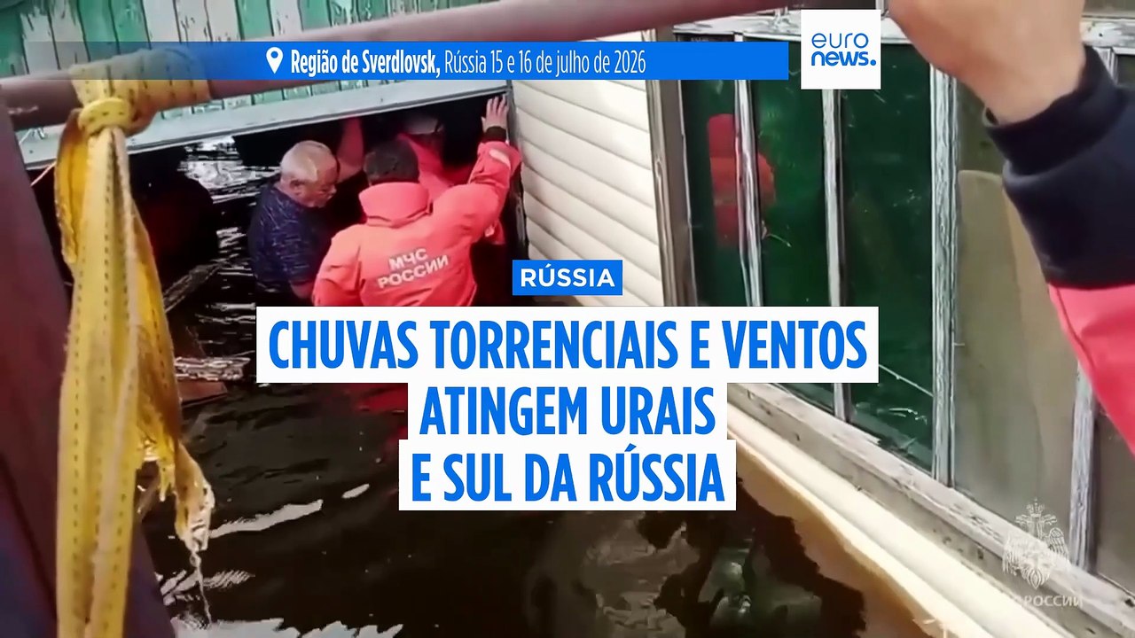 Chuva e ventos fortes atingem montes Urais e sul da Rússia