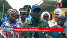 Grand marché de Bouaké : le maire de la commune en visite de chantier de construction