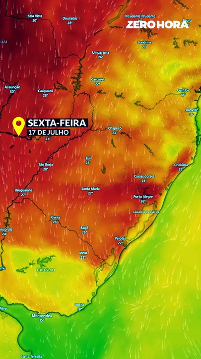 Calor atípico no RS - Marcas podem passar dos 30°C e aumentam risco de temporais no Estado