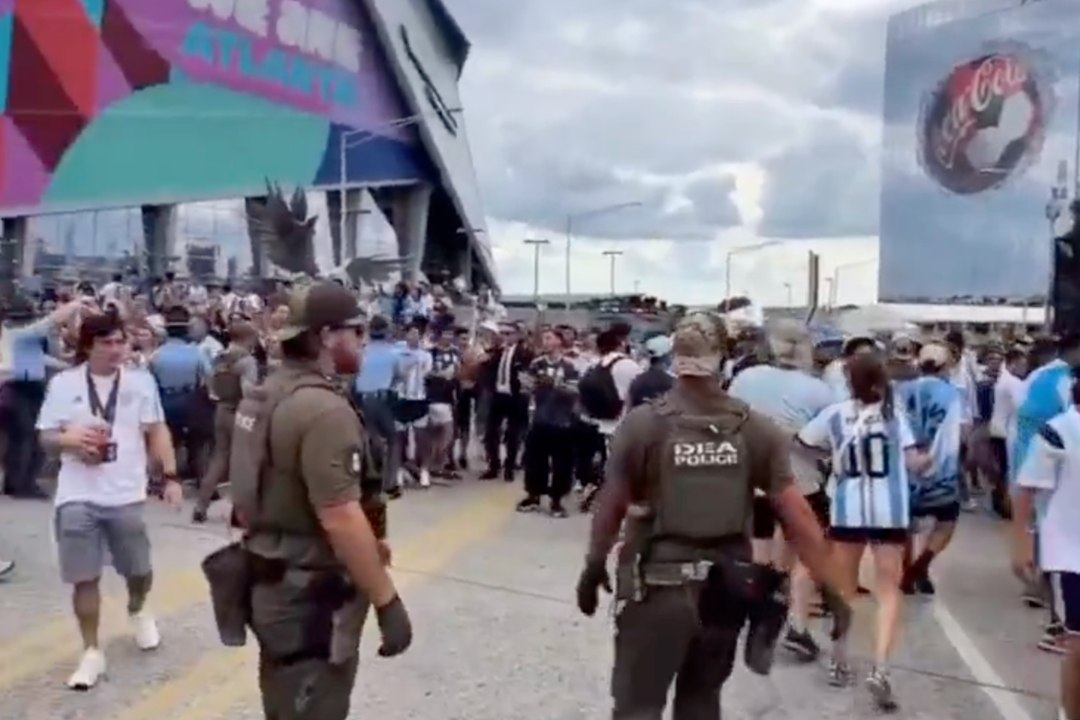 England vs. Argentina fans clash outside stadium as police rush in to restore order