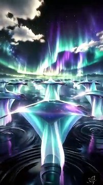 Aurora Manta Rays Across an Endless Mirror Ocean | Cinematic Surreal Fantasy in 4K