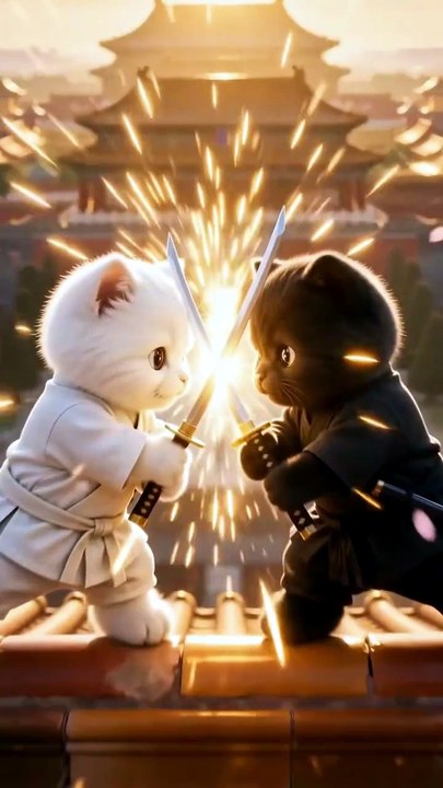 Samurai Cats: Epic Katana Duel — Great Wall of China (Cinematic Animation)