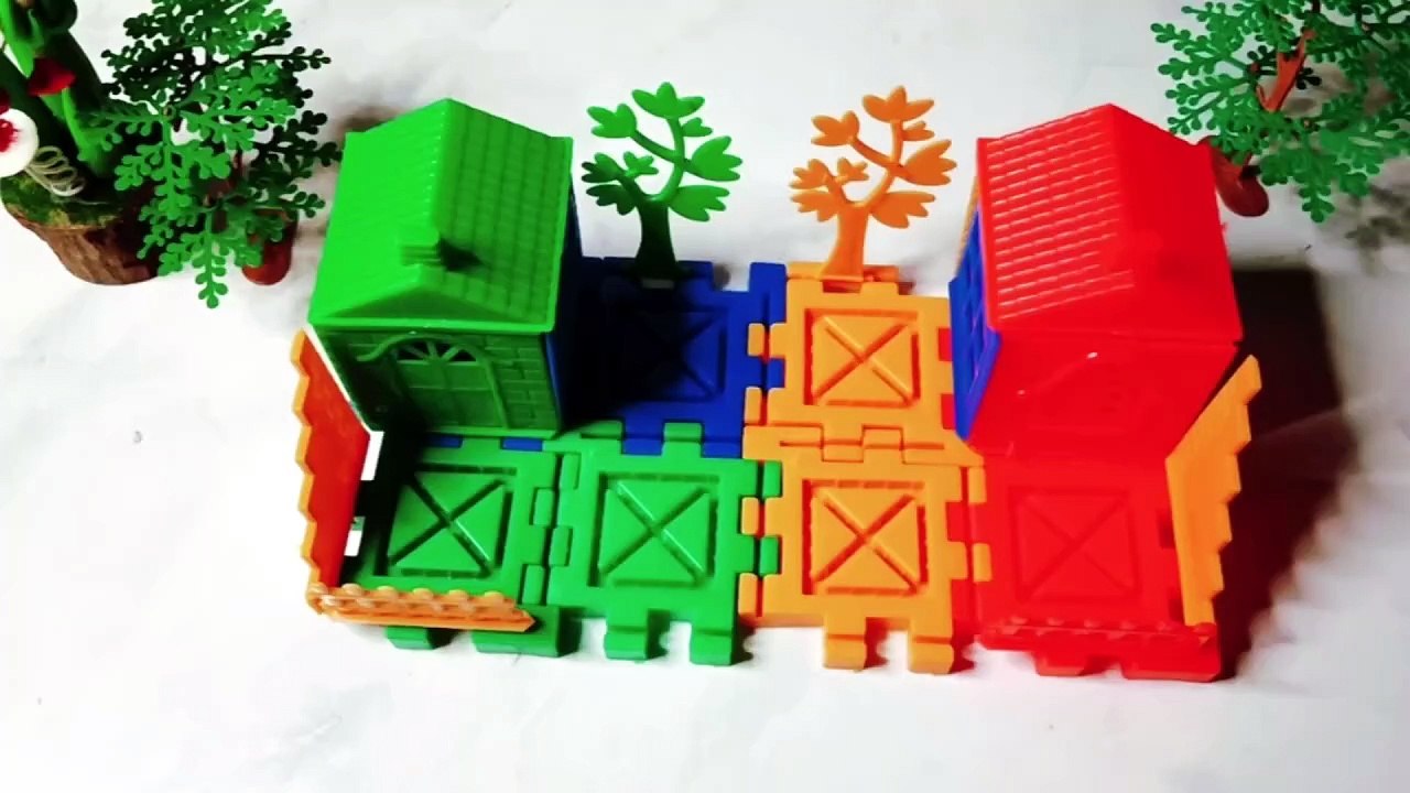 Building Two Puzzle Houses | Creative Puzzle Toy Gameplay