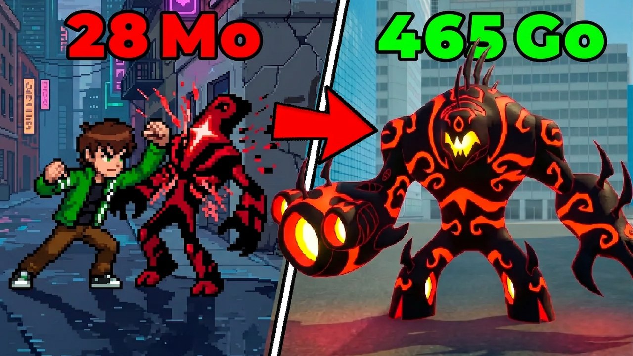 J'ai testé des jeux Ben 10 de 28 Mo vs 465 Go : le choc des extrêmes !