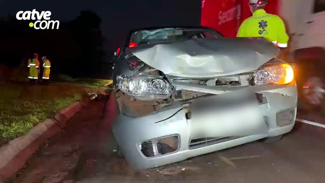 Batida entre carros é registrada na BR-277 entre Cascavel e Santa Tereza do Oeste