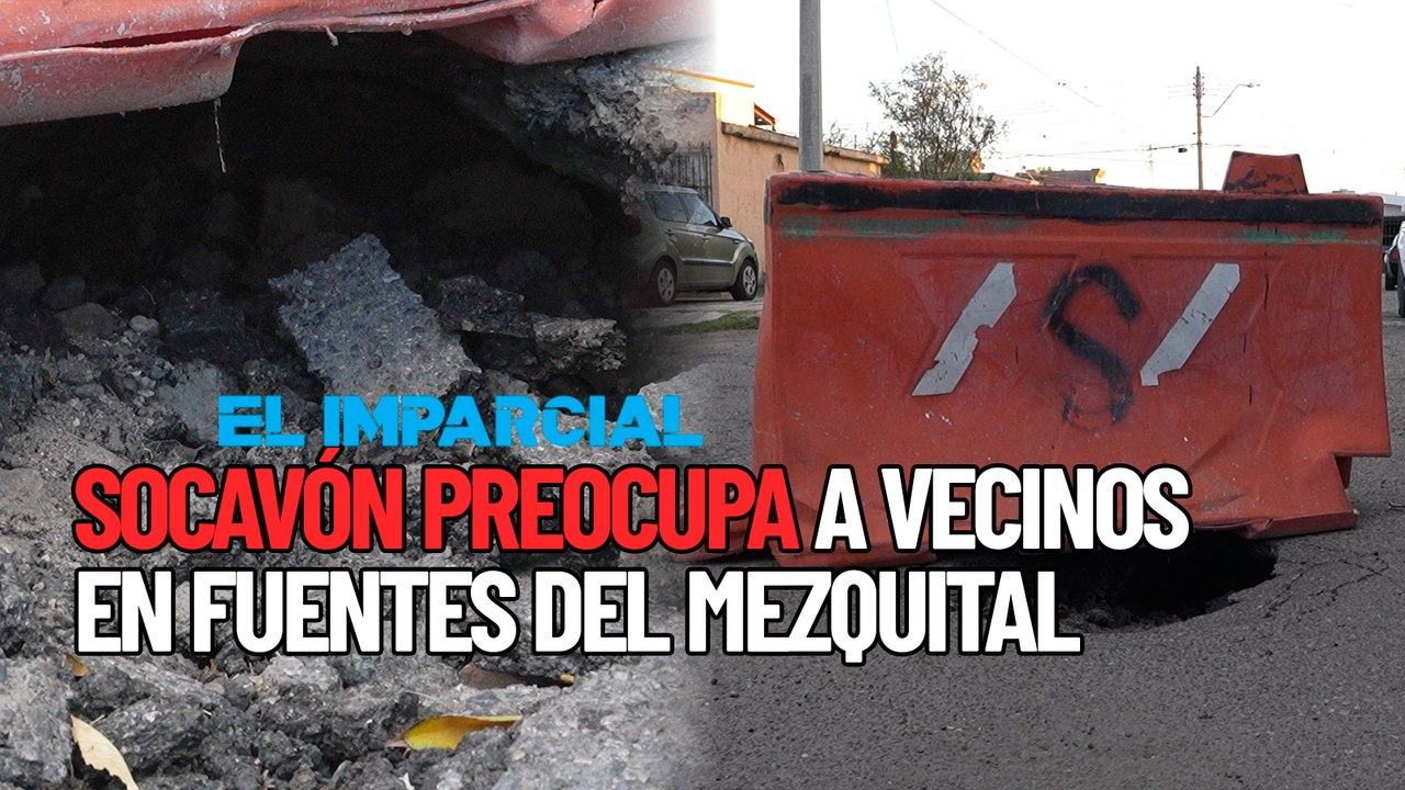 Colapso de drenaje genera socavón en la colonia Fuentes del Mezquital