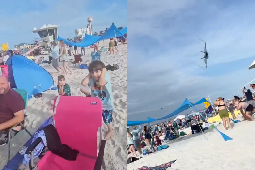 Un avión de los Blue Angels sorprende a bañistas en Florida con un vuelo extremadamente bajo mientras la Marina investiga la maniobra