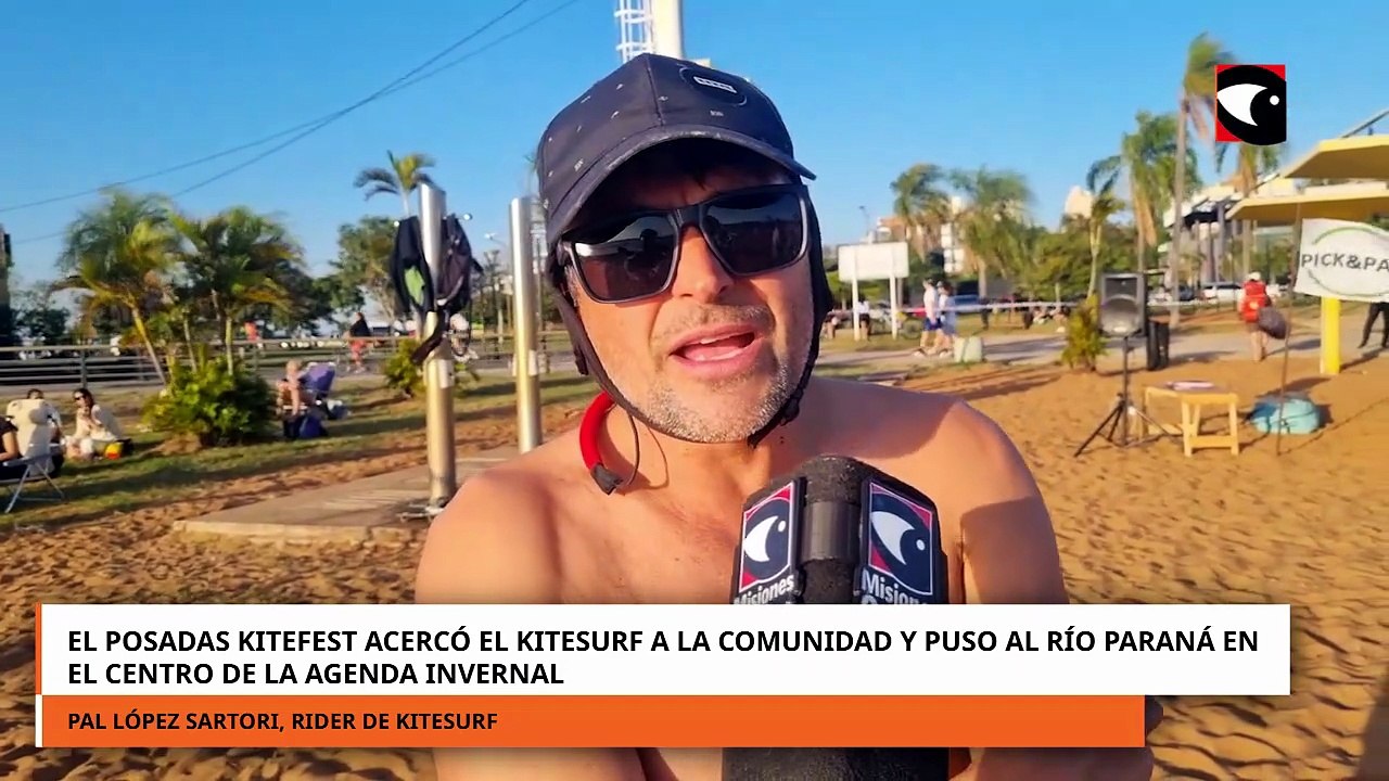 El Posadas KiteFest creó postales espectaculares con demostraciones de kitesurf en el río Paraná