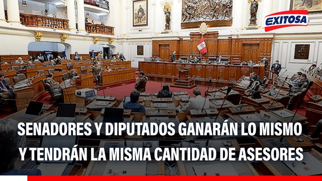 Senadores y diputados tendrán el mismo sueldo y número de asesores, señala Calisto Giampietri