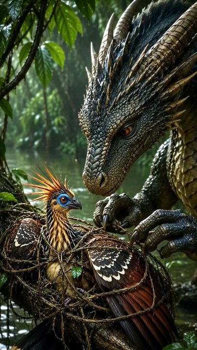 ✨ The Forest's Most Unexpected Hero 🐉🌳#NatureLovers #Wholesome #FeelGood #Storytelling