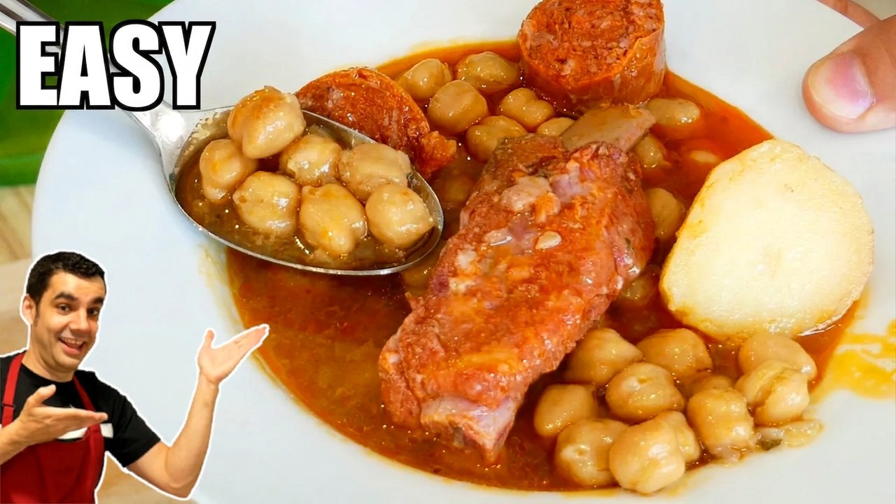 Delicious Comfort Food: Chickpeas with Ribs and Chorizo Made Fast in a Pressure Cooker