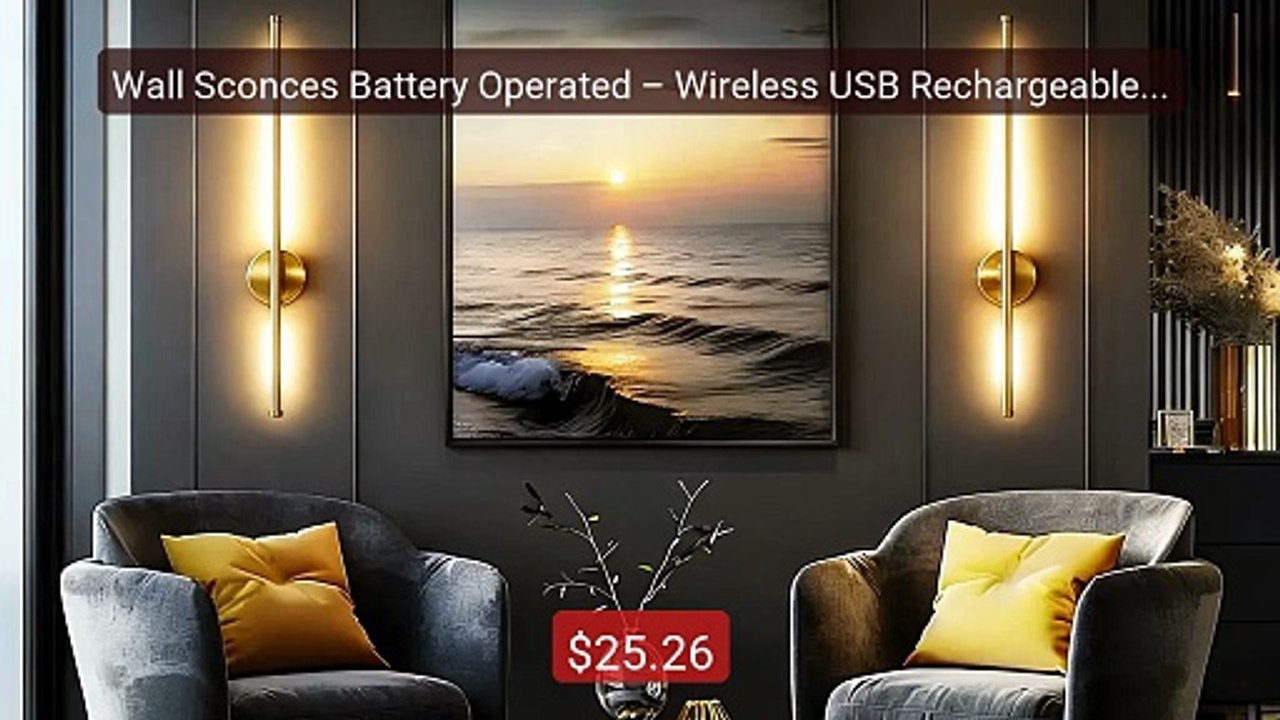 Wall Sconces Battery Operated – Wireless USB Rechargeable with... -- Hot Deal 2026 | Limited Offer!