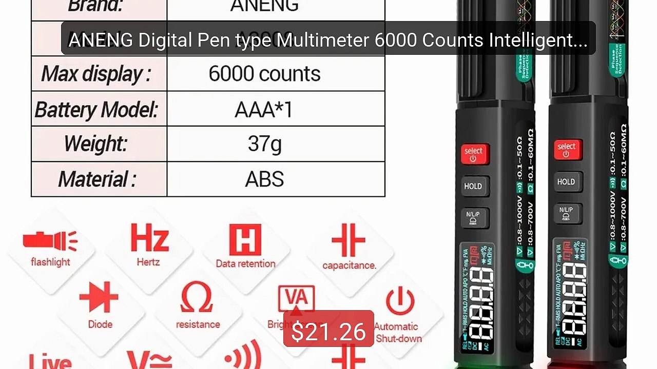 ANENG Digital Pen type Multimeter 6000 Counts Intelligent Prof... -- Hot Deal 2026 | Limited Offer!