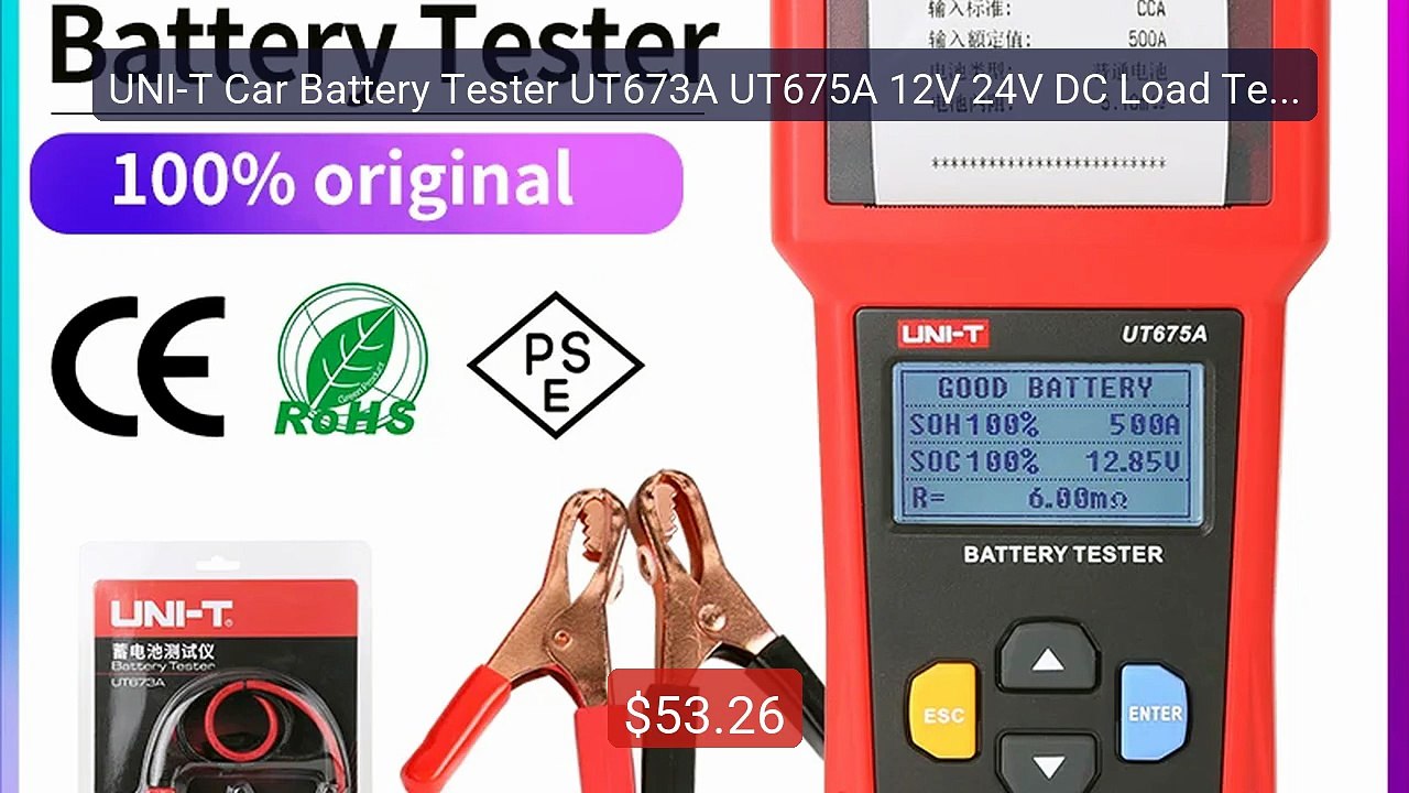 UNI-T Car Battery Tester UT673A UT675A 12V 24V DC Load Tester ... -- Hot Deal 2026 | Limited Offer!