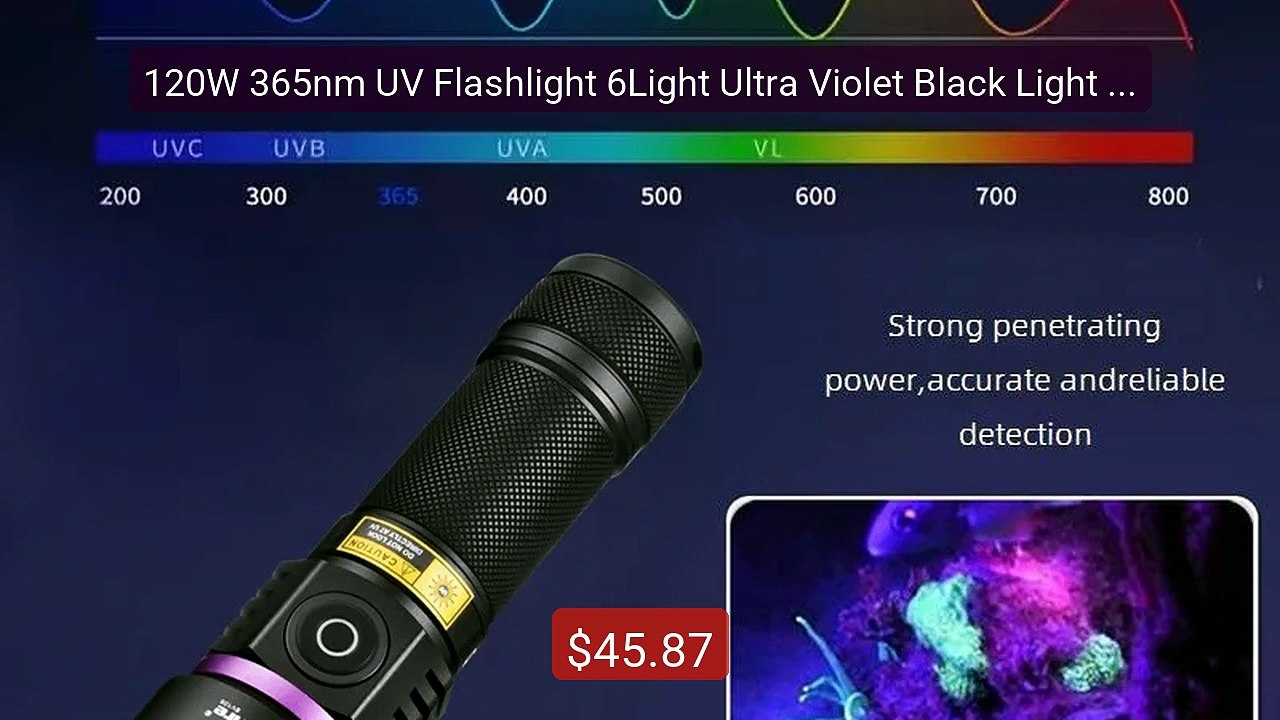 120W 365nm UV Flashlight 6Light Ultra Violet Black Light Ink Dryer... -- Best Deal 2026 | Shop Now!