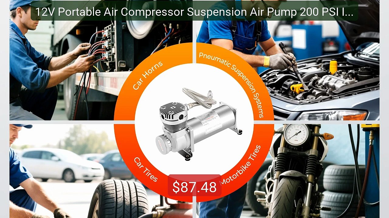 12V Portable Air Compressor Suspension Air Pump 200 PSI Int... -- Top Pick 2026 | Unbeatable Price!