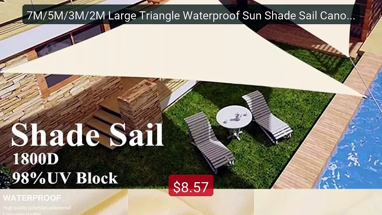 7M/5M/3M/2M Large Triangle Waterproof Sun Shade Sail Canopy Fo... -- Best Buy 2026 | Great Quality!