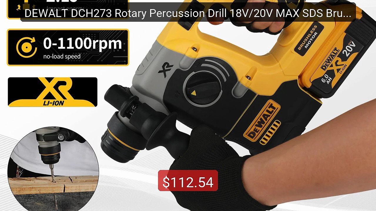 DEWALT DCH273 Rotary Percussion Drill 18V/20V MAX SDS Brushle... -- Amazing Value 2026 | Must Have!