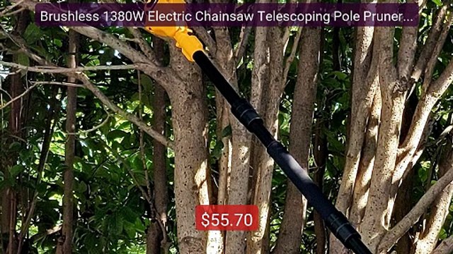 Brushless 1380W Electric Chainsaw Telescoping Pole Pruner High... Best Buy 2026 | Great Quality!