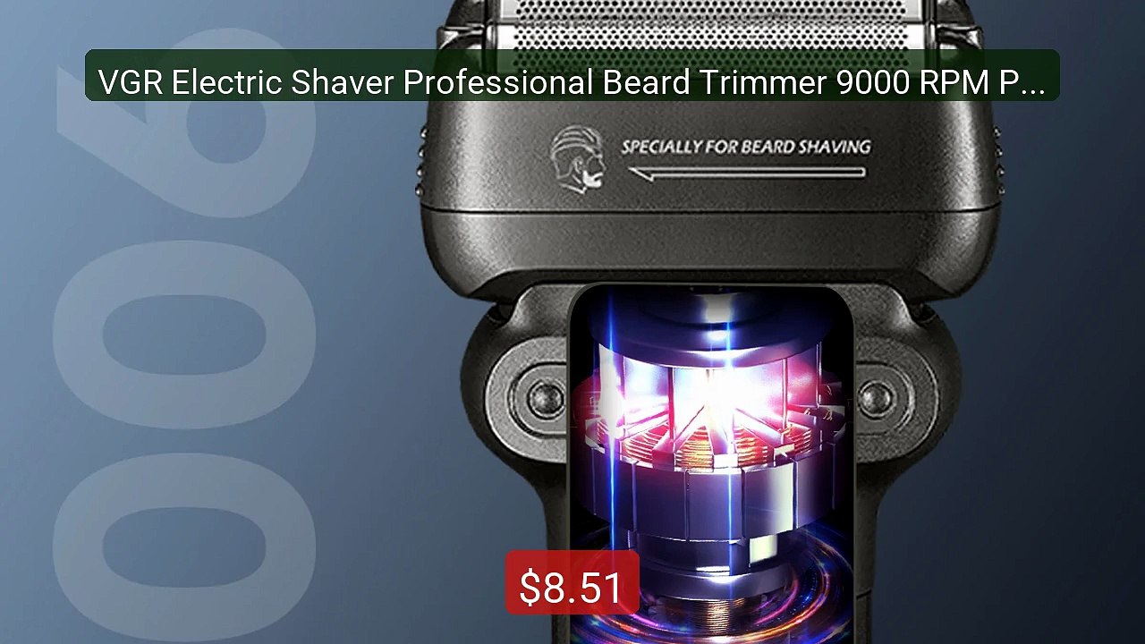 VGR Electric Shaver Professional Beard Trimmer 9000 RPM Portab... -- Best Buy 2026 | Great Quality!