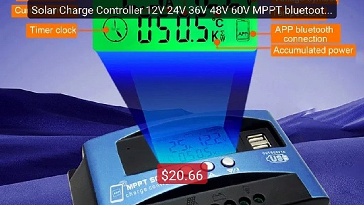 Solar Charge Controller 12V 24V 36V 48V 60V MPPT bluetooth LC... -- Amazing Value 2026 | Must Have!