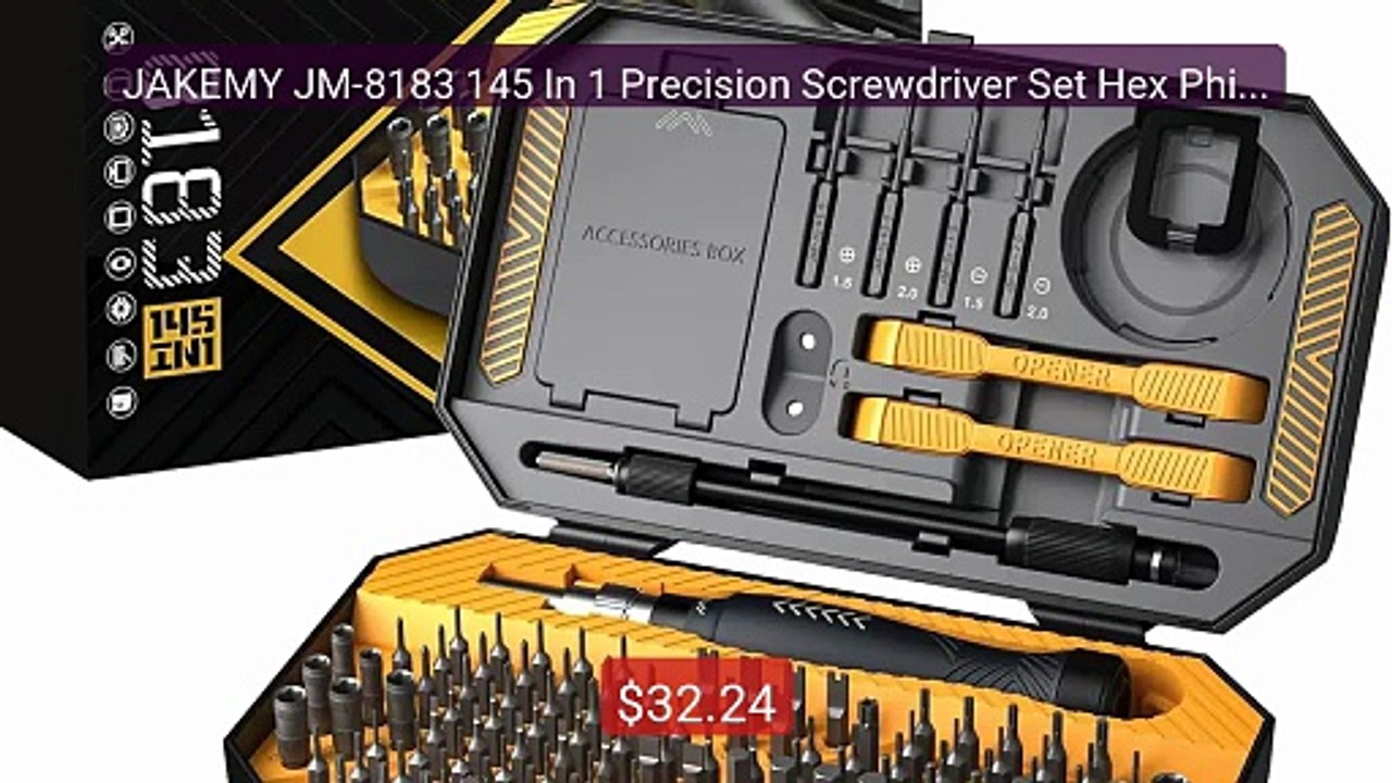 JAKEMY JM-8183 145 In 1 Precision Screwdriver Set Hex Phillip... -- Amazing Value 2026 | Must Have!
