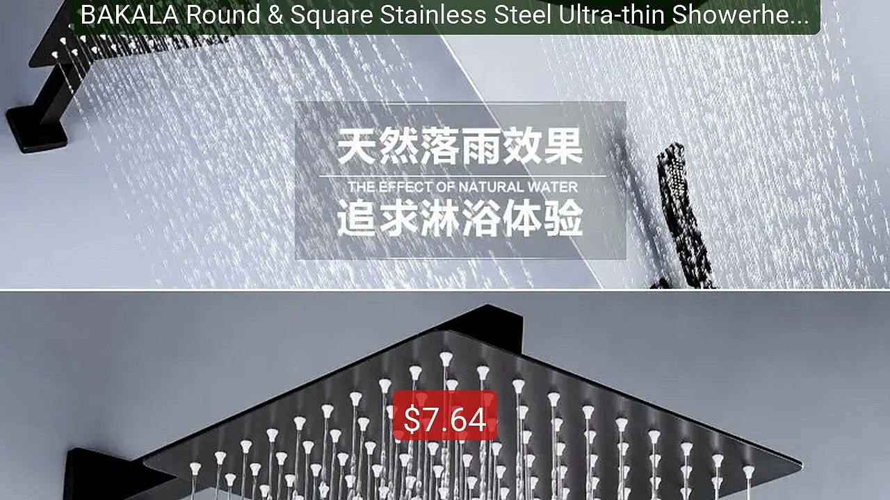 BAKALA Round & Square Stainless Steel Ultra-thin Showerheads 16/12... -- Best Deal 2026 | Shop Now!