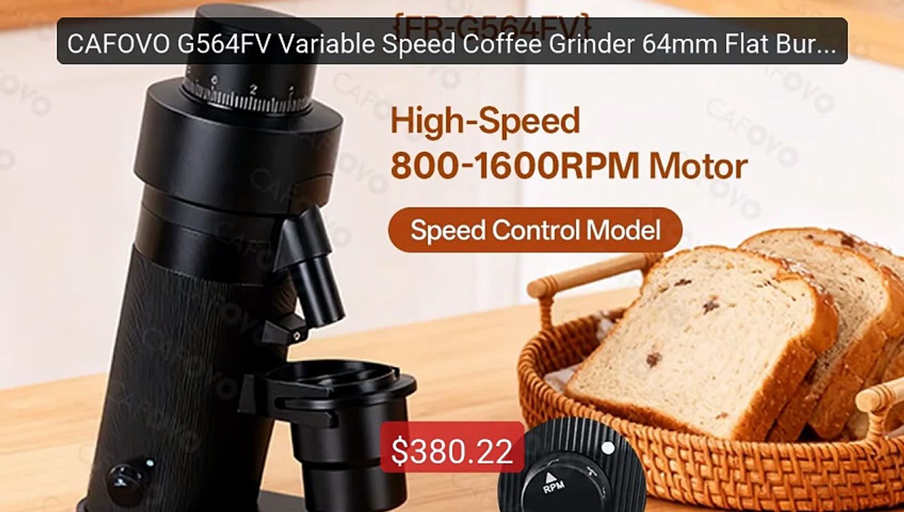 CAFOVO G564FV Variable Speed Coffee Grinder 64mm Flat Burr Coffee ... -- Best Deal 2026 | Shop Now!