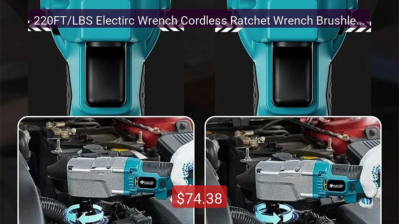220FT/LBS Electirc Wrench Cordless Ratchet Wrench Brushless Mo... -- Hot Deal 2026 | Limited Offer!