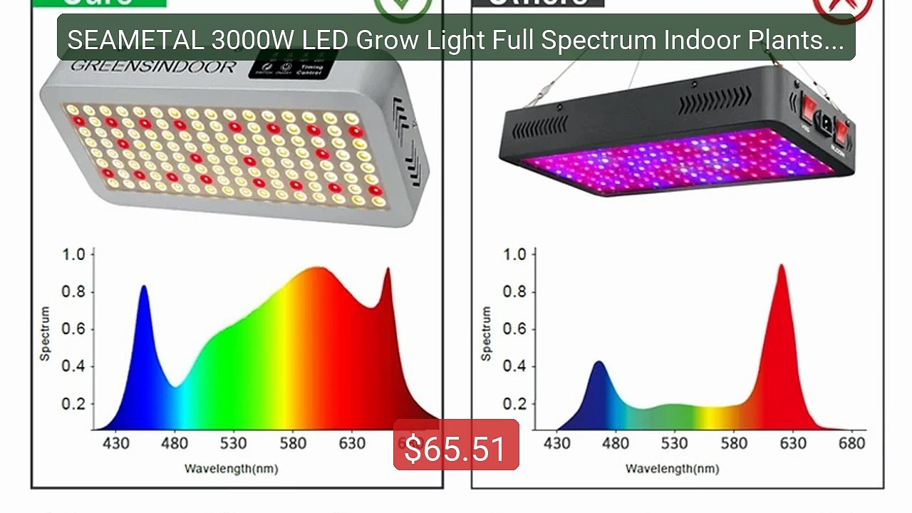 SEAMETAL 3000W LED Grow Light Full Spectrum Indoor Plants Grow... -- Hot Deal 2026 | Limited Offer!