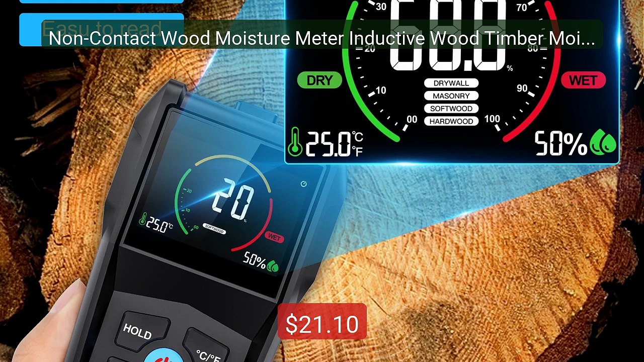 Non-Contact Wood Moisture Meter Inductive Wood Timber Moisture Mete... -- Top Rated 2026 | Buy Now!