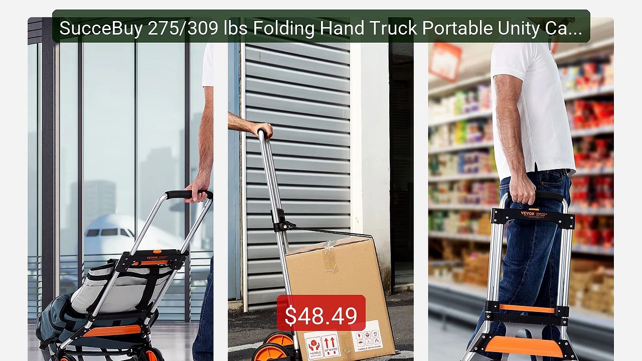 SucceBuy 275/309 lbs Folding Hand Truck Portable Unity Cart Do... -- Hot Deal 2026 | Limited Offer!