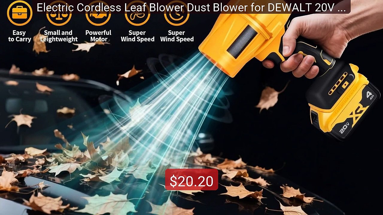 Electric Cordless Leaf Blower Dust Blower for DEWALT 20V Battery, H... -- Top Rated 2026 | Buy Now!