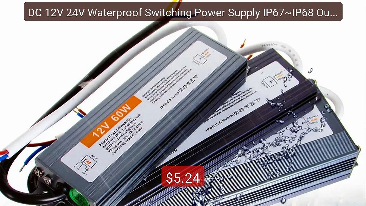 DC 12V 24V Waterproof Switching Power Supply IP67~IP68 Outdoo... -- Amazing Value 2026 | Must Have!