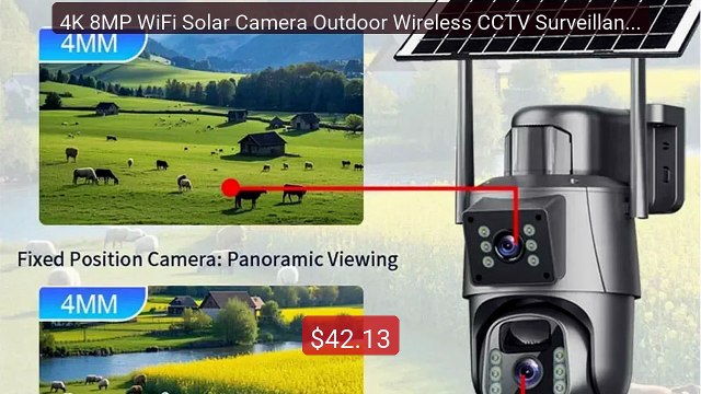 4K 8MP WiFi Solar Camera Outdoor Wireless CCTV Surveillance C... Amazing Value 2026 | Must Have!