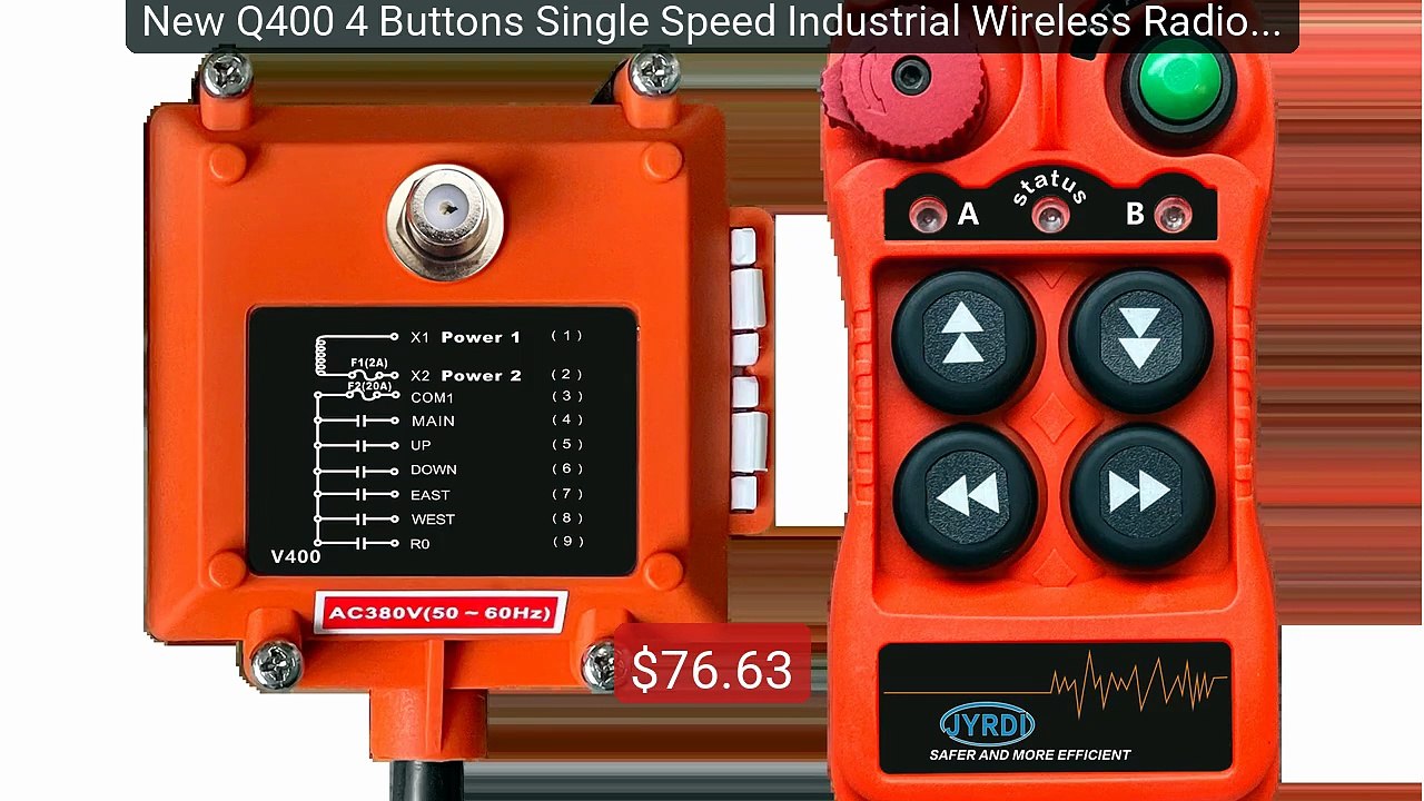 New Q400 4 Buttons Single Speed Industrial Wireless Radio Cran... -- Best Buy 2026 | Great Quality!