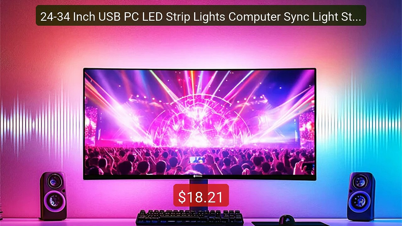 24-34 Inch USB PC LED Strip Lights Computer Sync Light Strip M... -- Best Buy 2026 | Great Quality!